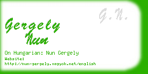 gergely nun business card